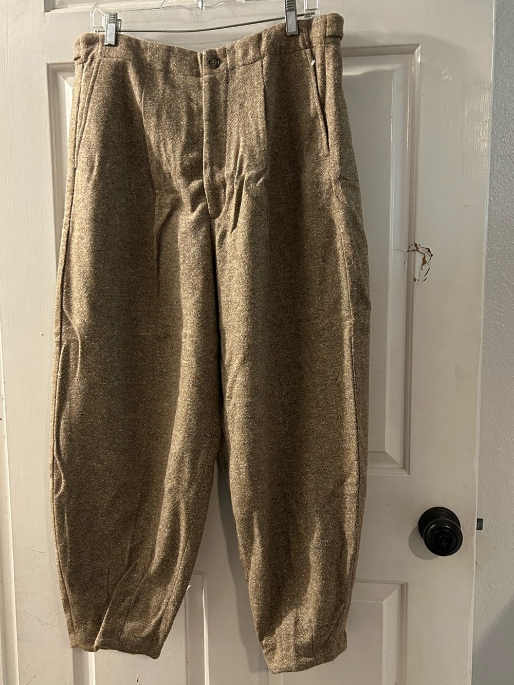Polo by Ralph Lauren Brown Tweed Pleated Women's Pants